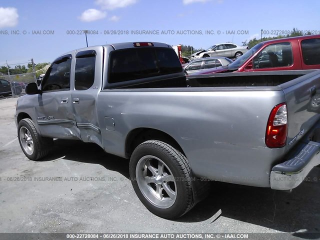 5TBRT34146S475247 - 2006 TOYOTA TUNDRA ACCESS CAB SR5 GRAY photo 3