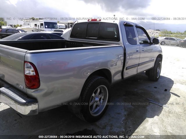 5TBRT34146S475247 - 2006 TOYOTA TUNDRA ACCESS CAB SR5 GRAY photo 4