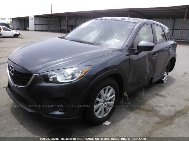 JM3KE2BE0E0338771 - 2014 MAZDA CX-5 SPORT GRAY photo 2