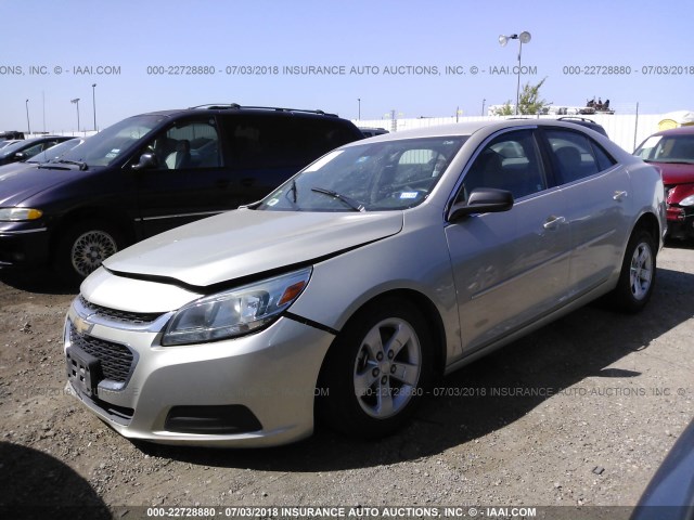 1G11B5SL4EF140536 - 2014 CHEVROLET MALIBU LS 金色 照片 2