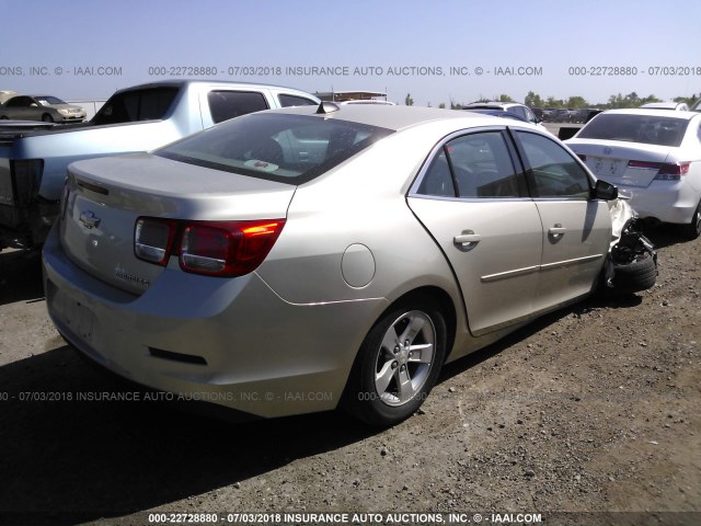 1G11B5SL4EF140536 - 2014 CHEVROLET MALIBU LS 金色 照片 4