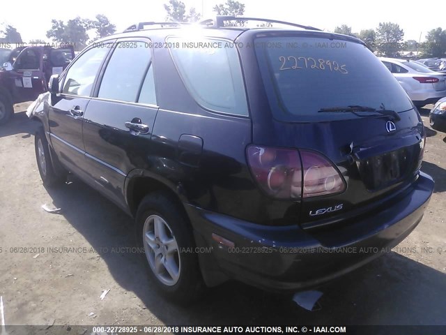 JT6HF10U1X0042530 - 1999 LEXUS RX 300 BLACK photo 3