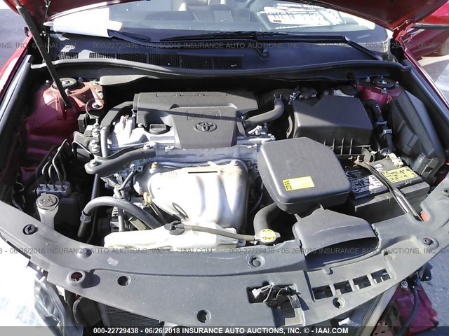 4T1BF1FK5CU551572 - 2012 TOYOTA CAMRY SE/LE/XLE 红色 照片 10