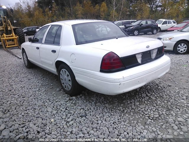 2FABP7BV2BX180842 - 2011 FORD CROWN VICTORIA POLICE INTERCEPTOR WHITE photo 3