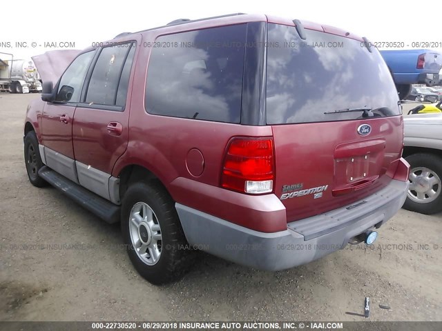 1FMRU15W53LB51655 - 2003 FORD EXPEDITION XLT RED photo 3