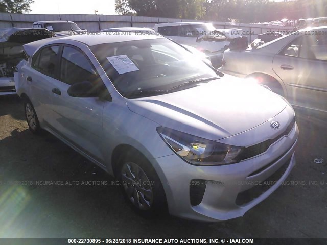 3KPA24AB1JE071495 - 2018 KIA RIO LX/S SILVER photo 1