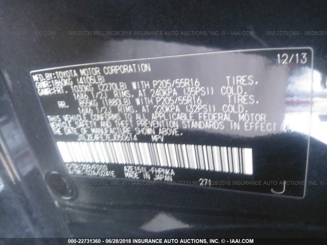 JTLZE4FE7EJ050614 - 2014 TOYOTA SCION XB Қара фото 9