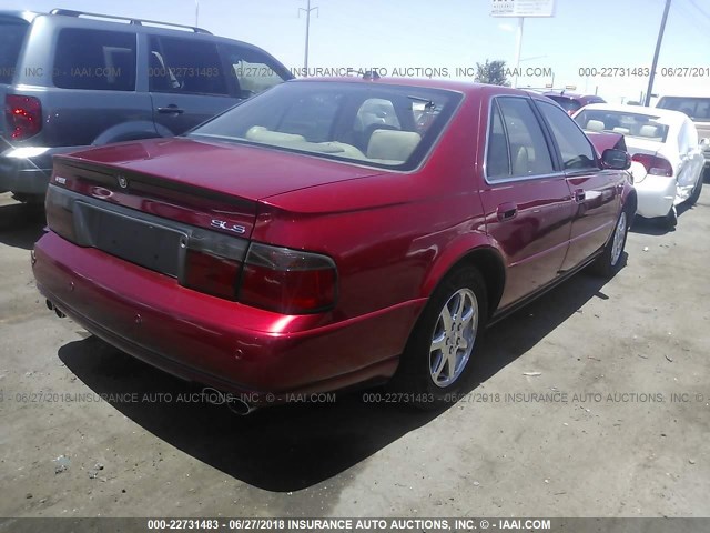 1G6KS54YX4U140834 - 2004 CADILLAC SEVILLE SLS RED photo 4