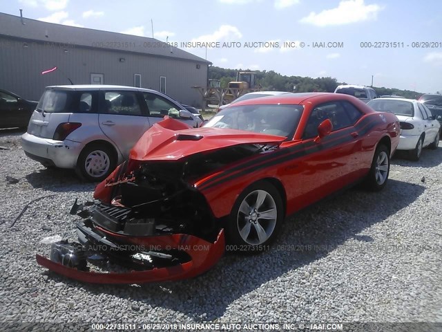 2C3CDZAG7HH601211 - 2017 DODGE CHALLENGER SXT ORANGE photo 2