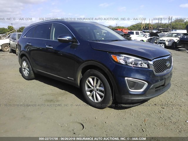 5XYPGDA59JG389261 - 2018 KIA SORENTO LX/L Navy photo 1