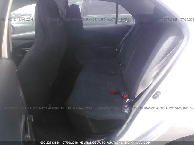 JTDBT923784012095 - 2008 TOYOTA YARIS SILVER photo 8