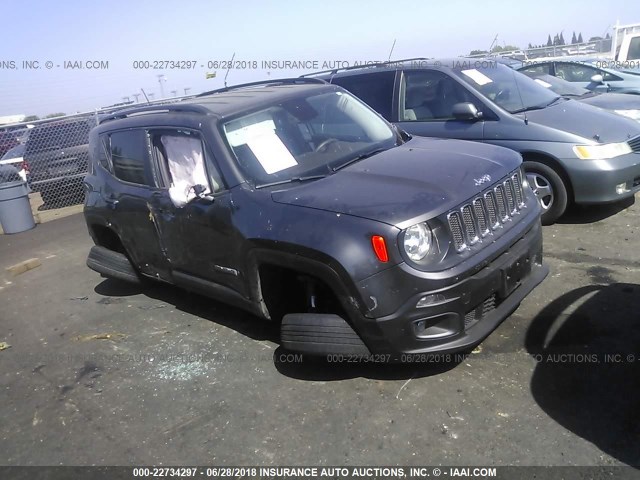 ZACCJABT7GPE18115 - 2016 JEEP RENEGADE LATITUDE GRAY photo 1