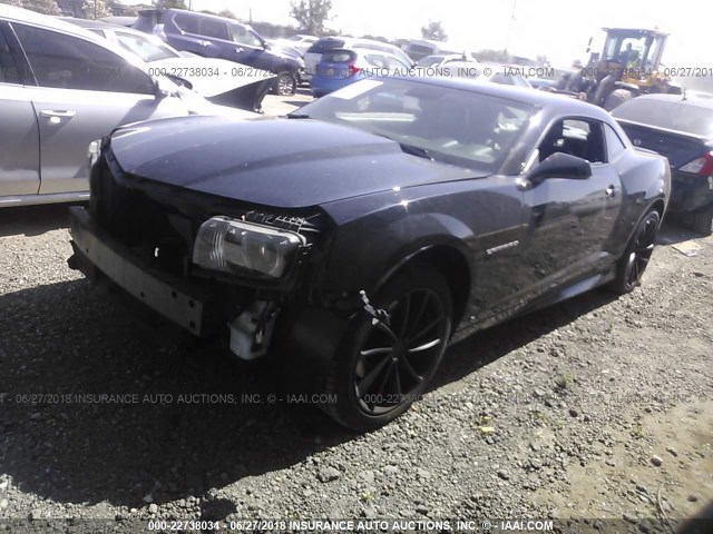 2G1FT1EW0A9121549 - 2010 CHEVROLET CAMARO SS BLACK photo 2