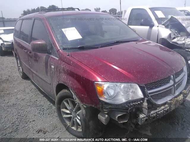 2C4RDGCG6ER463139 - 2014 DODGE GRAND CARAVAN SXT RED photo 1