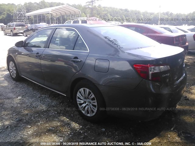4T4BF1FK0CR244168 - 2012 TOYOTA CAMRY SE/LE/XLE GRAY photo 3