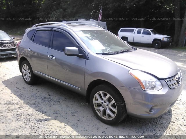 JN8AS5MV9DW618152 - 2013 NISSAN ROGUE S/SV GRAY photo 1