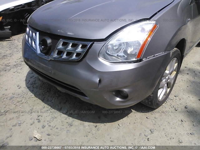 JN8AS5MV9DW618152 - 2013 NISSAN ROGUE S/SV GRAY photo 6