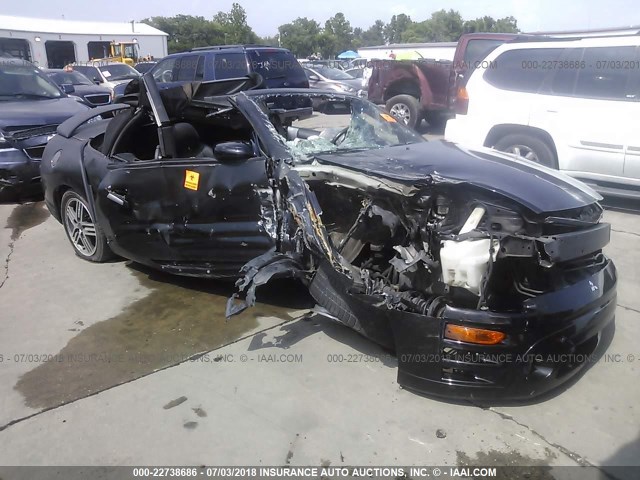 4A3AE75H03E007449 - 2003 MITSUBISHI ECLIPSE SPYDER GTS BLACK photo 1