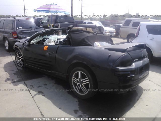 4A3AE75H03E007449 - 2003 MITSUBISHI ECLIPSE SPYDER GTS BLACK photo 3