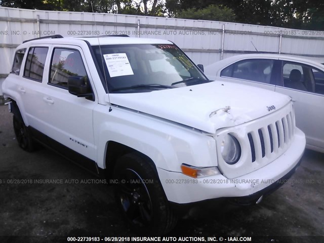 1C4NJRFBXED910383 - 2014 JEEP PATRIOT LATITUDE WHITE photo 1