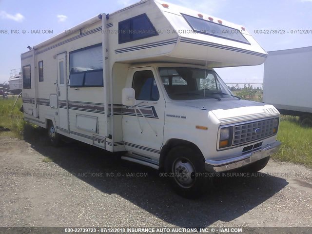 1FDKE30G4KHB82505 - 1989 FORD ECONOLINE E350 CUTAWAY VAN WHITE photo 1