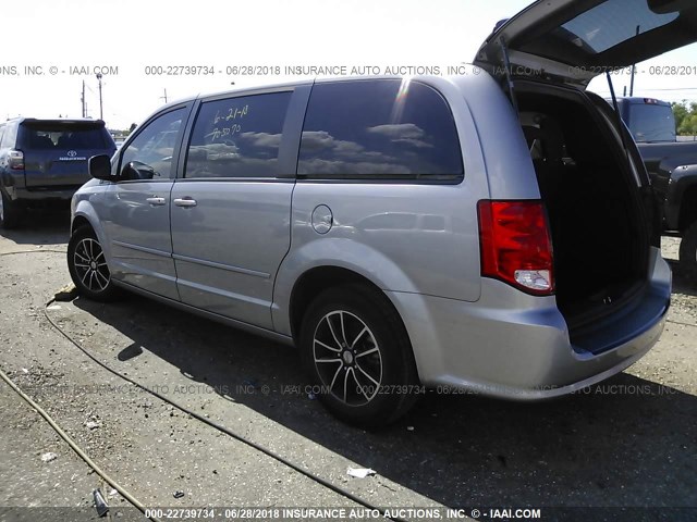 2C4RDGBG9FR705070 - 2015 DODGE GRAND CARAVAN SE SILVER photo 3