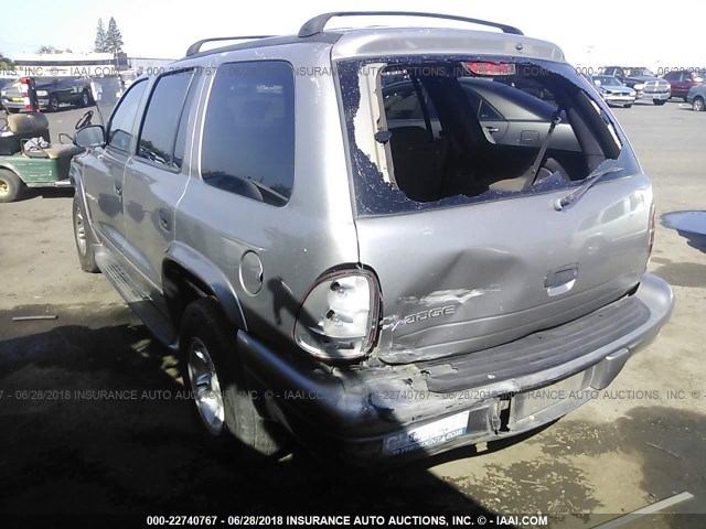 1B4HR28Z5YF297179 - 2000 DODGE DURANGO GRAY photo 3