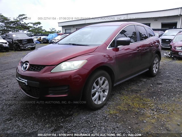 JM3ER293270120436 - 2007 MAZDA CX-7 MAROON photo 2