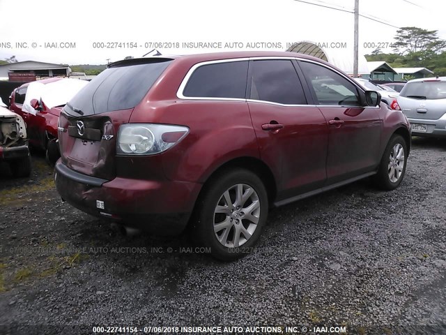 JM3ER293270120436 - 2007 MAZDA CX-7 MAROON photo 4