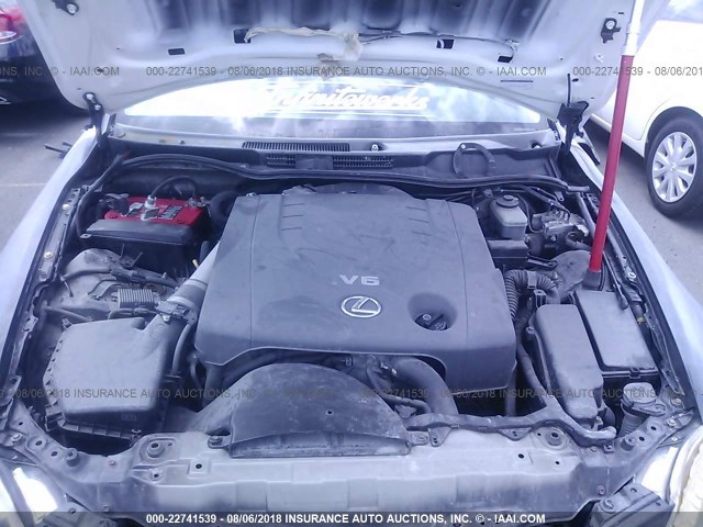 JTHBK262165009677 - 2006 LEXUS IS 250 WHITE photo 10