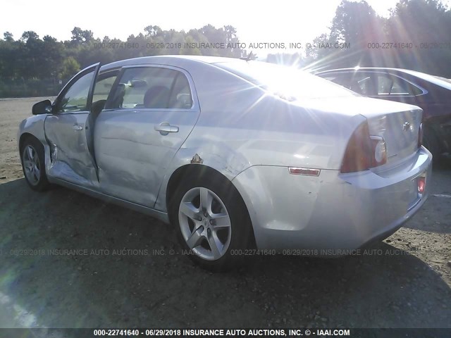 1G1ZB5EB9A4121010 - 2010 CHEVROLET MALIBU LS ვერცხლისფერი ფოტო 3
