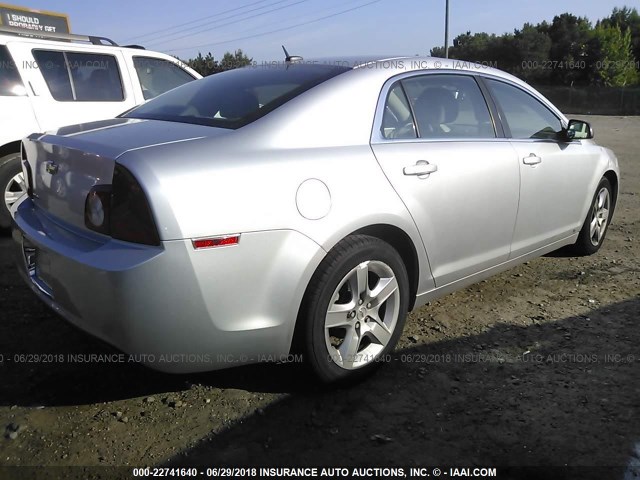 1G1ZB5EB9A4121010 - 2010 CHEVROLET MALIBU LS ვერცხლისფერი ფოტო 4