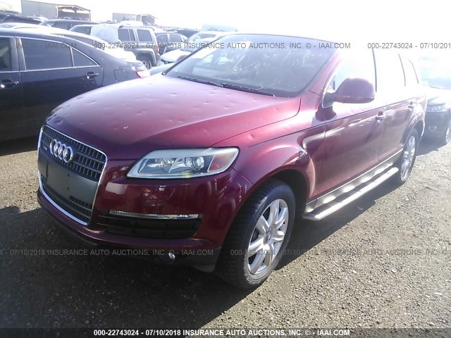 WA1BY74L58D047425 - 2008 AUDI Q7 3.6 QUATTRO PREMIUM RED photo 2