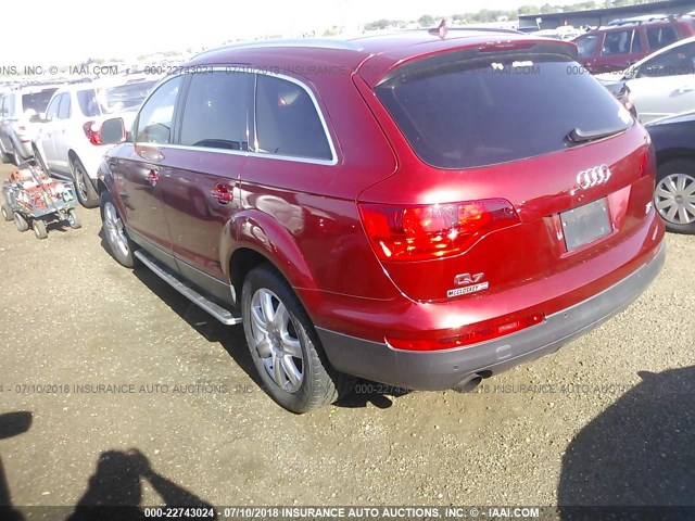 WA1BY74L58D047425 - 2008 AUDI Q7 3.6 QUATTRO PREMIUM RED photo 3