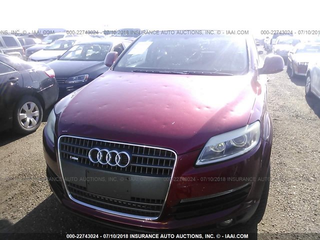 WA1BY74L58D047425 - 2008 AUDI Q7 3.6 QUATTRO PREMIUM RED photo 6