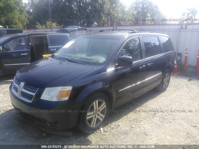 2D4RN5DXXAR138717 - 2010 DODGE GRAND CARAVAN SXT BLACK photo 2