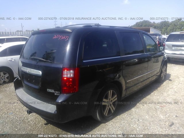 2D4RN5DXXAR138717 - 2010 DODGE GRAND CARAVAN SXT BLACK photo 4