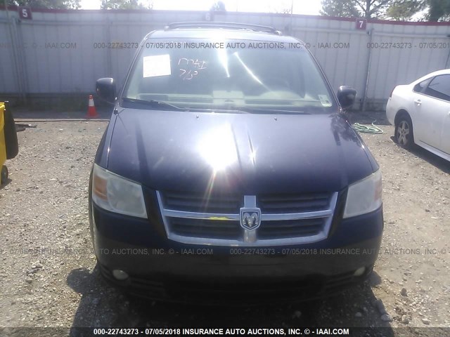 2D4RN5DXXAR138717 - 2010 DODGE GRAND CARAVAN SXT BLACK photo 6