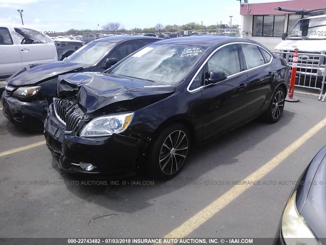 1G4PR5SKXH4107573 - 2017 BUICK VERANO SPORT TOURING BLACK photo 2