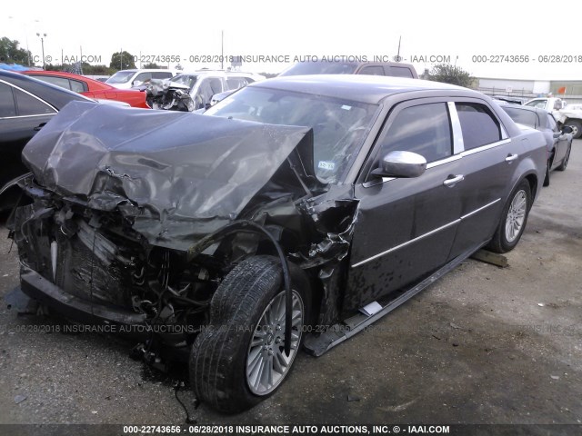 2C3CA5CVXAH164226 - 2010 CHRYSLER 300 TOURING GRAY photo 2