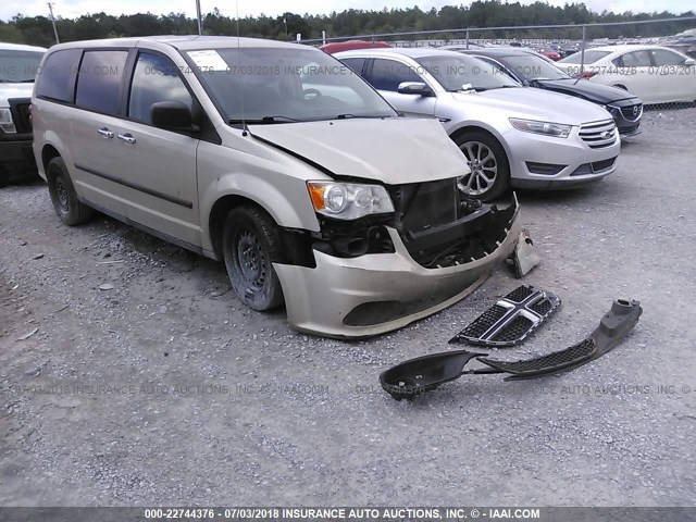 2C4RDGBG7DR648235 - 2013 DODGE GRAND CARAVAN SE GOLD photo 1