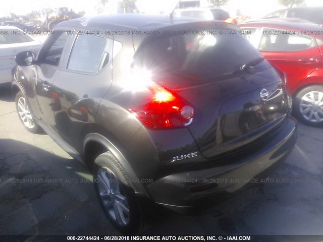 JN8AF5MR7DT223766 - 2013 NISSAN JUKE S/SV/SL GRAY photo 3