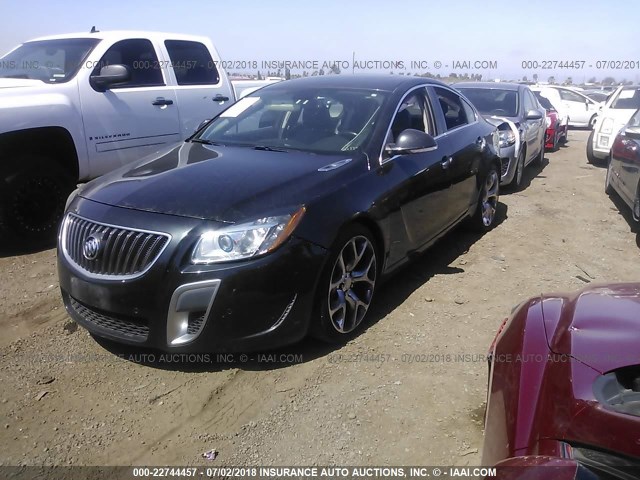 2G4GV5GV0C9188488 - 2012 BUICK REGAL GS BLACK photo 2