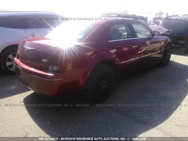 2C3KK53G87H649855 - 2007 CHRYSLER 300 TOURING BURGUNDY photo 4