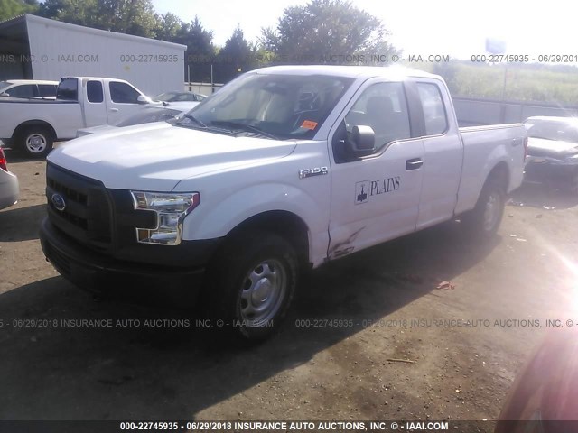 1FTFX1EF6GKE64515 - 2016 FORD F150 SUPER CAB WHITE photo 2