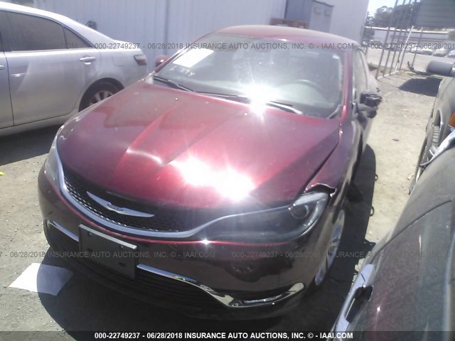 1C3CCCAB7GN170878 - 2016 CHRYSLER 200 LIMITED BURGUNDY photo 2