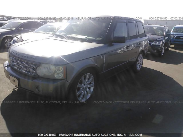 SALMF13407A252218 - 2007 LAND ROVER RANGE ROVER SUPERCHARGED SILVER photo 2