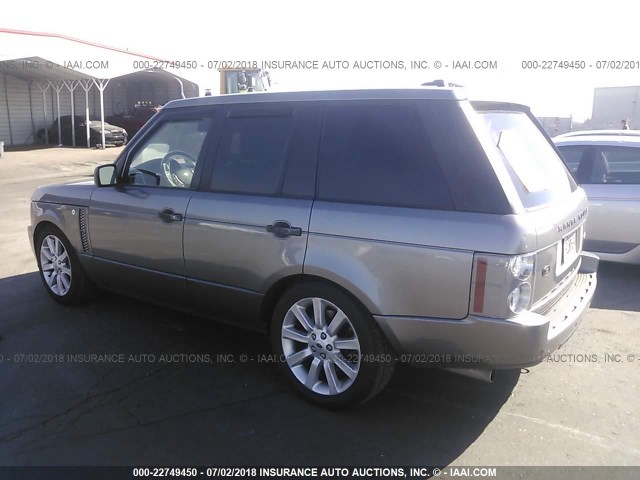 SALMF13407A252218 - 2007 LAND ROVER RANGE ROVER SUPERCHARGED SILVER photo 3