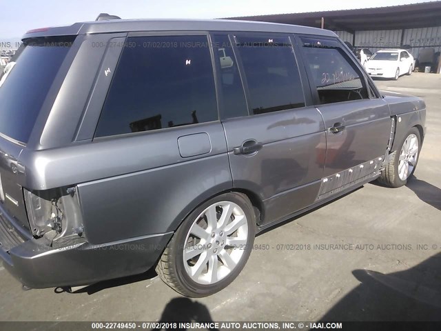 SALMF13407A252218 - 2007 LAND ROVER RANGE ROVER SUPERCHARGED SILVER photo 4