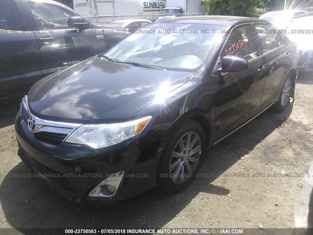 4T4BF1FK1CR177838 - 2012 TOYOTA CAMRY SE/LE/XLE BLACK photo 2